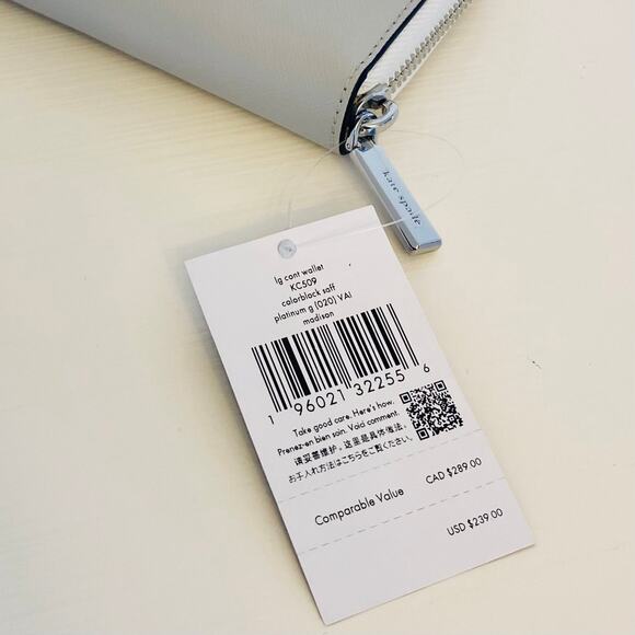 Kate spade Madison Large Continental Wallet Grey - Picture 4 of 4